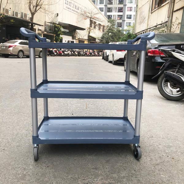 Xe đẩy 3 tầng nhựa khung nhôm tròn của Paloca