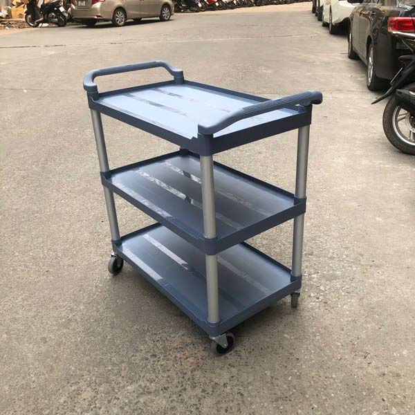 Xe đẩy 3 tầng nhựa khung nhôm tròn của Paloca