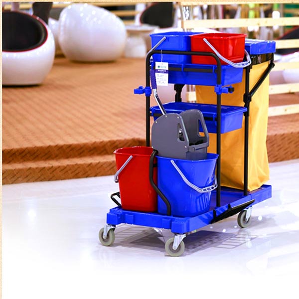 Xe đẩy làm vệ sinh tòa nhà chuyên dụng