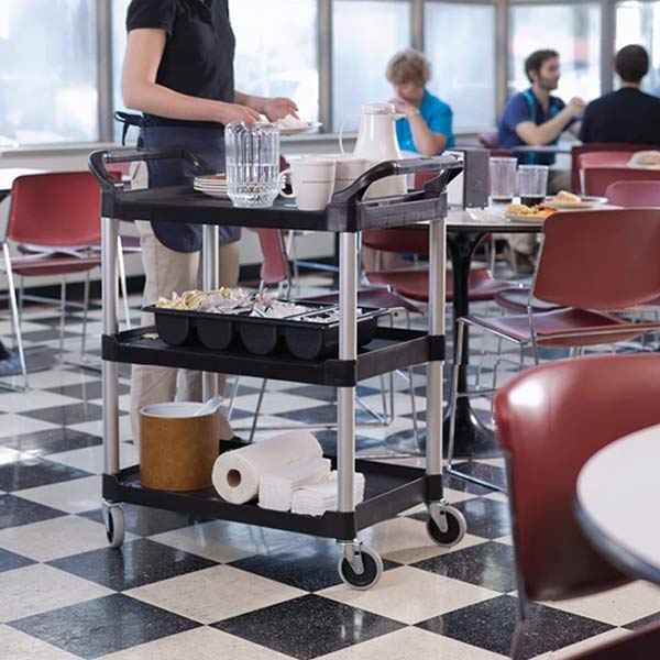 Xe đẩy 3 tầng giúp tăng hiệu quả lao động hơn