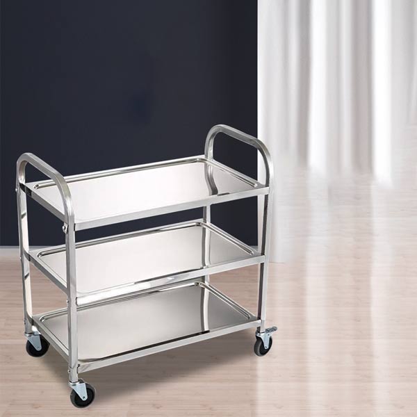 Xe đẩy inox dòng 3 tầng tiện dụng