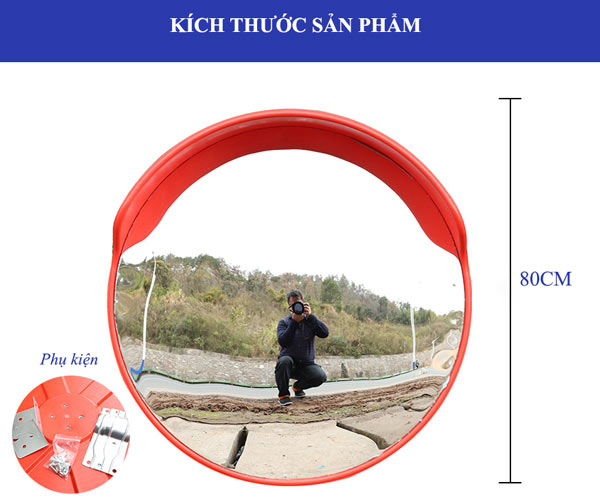 Kích thước gương cầu lồi loại 800mm