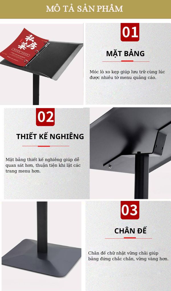 Tham khảo đặc điểm thiết kế bảng để quyển menu, quảng cáo