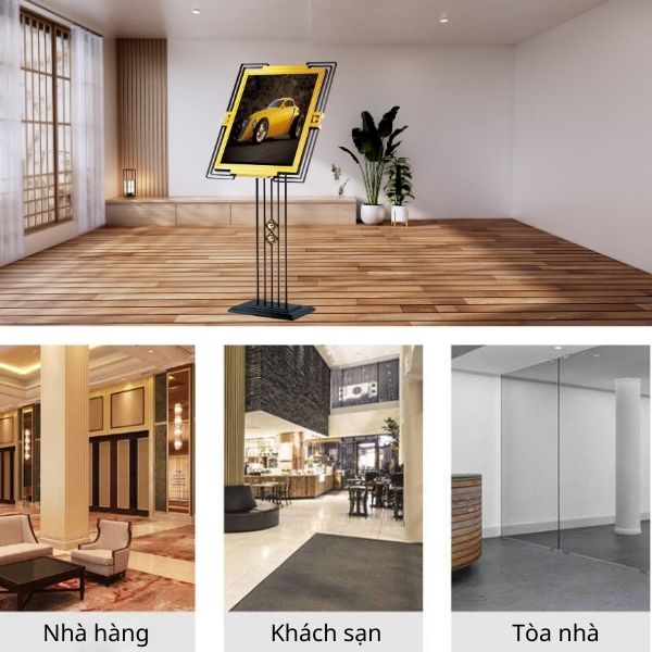 Mẫu bảng menu ứng dụng trong nhiều không gian