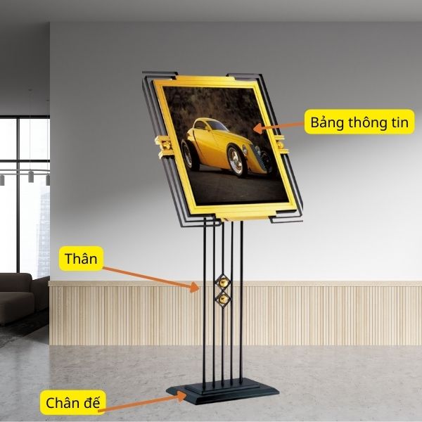 Cấu tạo bảng đón tiếp sự kiện khá là đơn giản