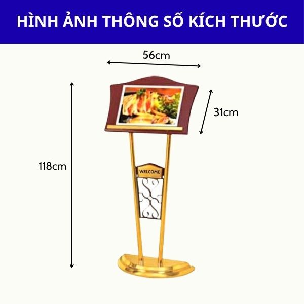 Kích thước bảng menu để bạn tham khảo
