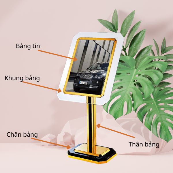 Mẫu bảng menu được cấu thành từ nhiều bộ phận