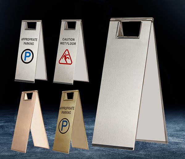 Biển báo hiệu sẵn trơn và cần in thông điệp lên trên