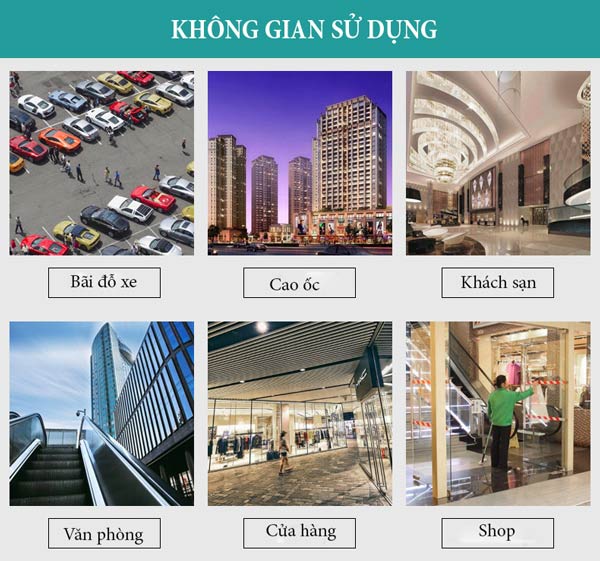 Ứng dụng được trong hàng loạt không gian