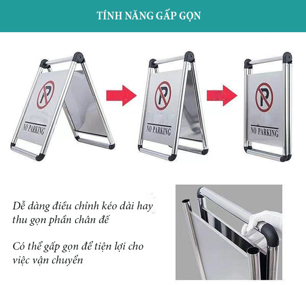 Thiết kế gấp gọn của biển đỗ xe