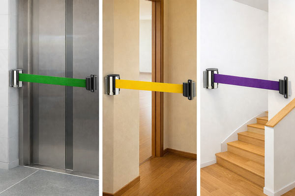 Bộ dây chắn lối đi gắn tường tiết kiệm không gian