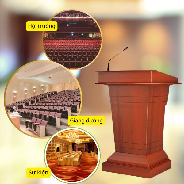 Mẫu bục đứng nói chuyện phù hợp nhiều không gian