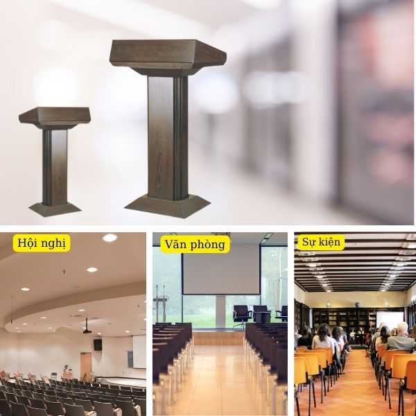 Mẫu bục phát biểu được sử dụng ở nhiều sự kiện