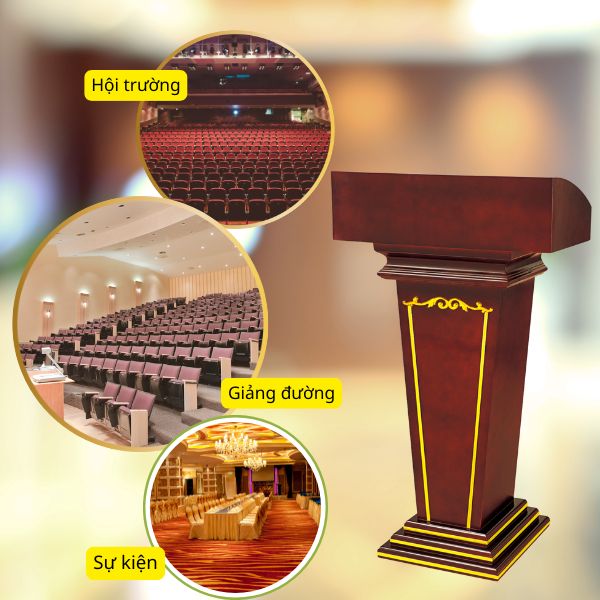 Mẫu bục phát biểu đẹp, sử dụng ở nhiều không gian