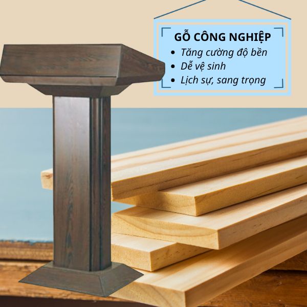 Bục phát biểu gỗ công nghiệp MDF