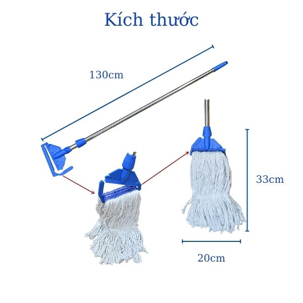 Cây lau sàn Standard kích thước nhỏ gọn, dễ dàng tháo lắp