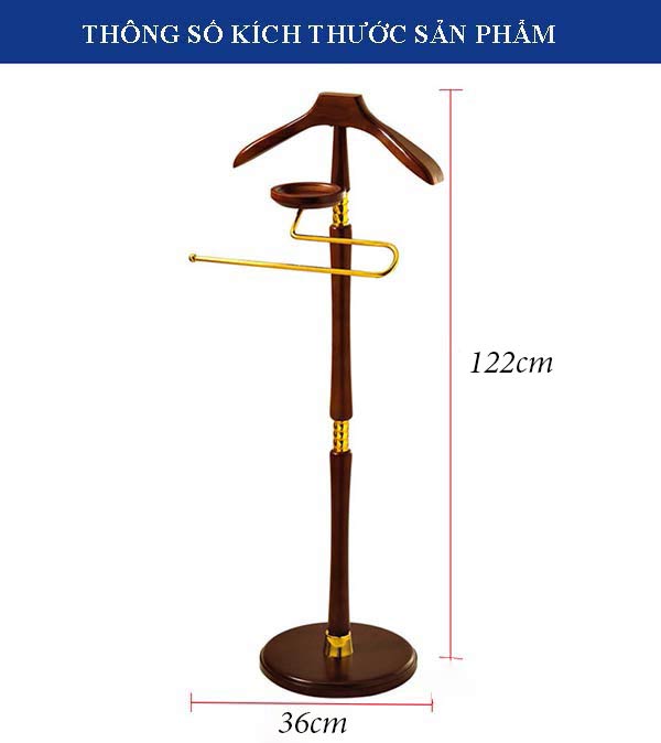 Cụ thể chi tiết kích thước cây treo đồ suite