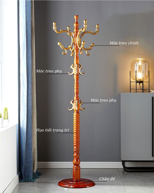 Các bộ phận chính cấu thành cây treo đồ