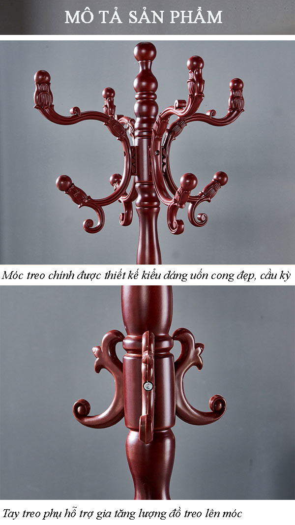 Các đặc điểm thiết kế trên cây treo quần áo