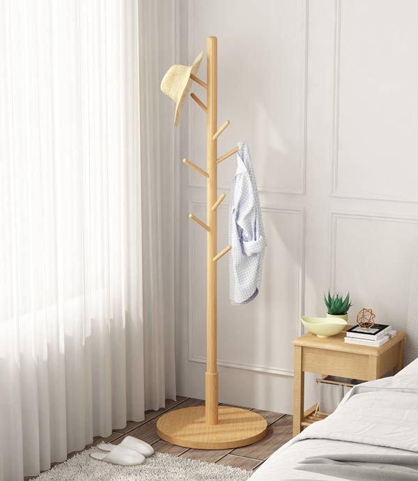 Cây treo quần áo gỗ ép dùng tại nhiều không gian