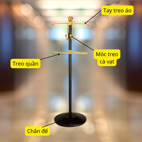 Các bộ phận cấu thành cây treo đồ suite, đồ vest