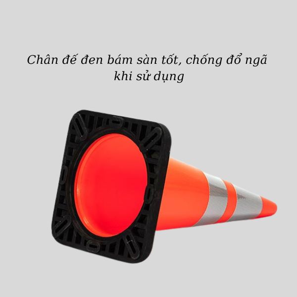 Cọc tiêu giao thông chân đế đen vững chãi