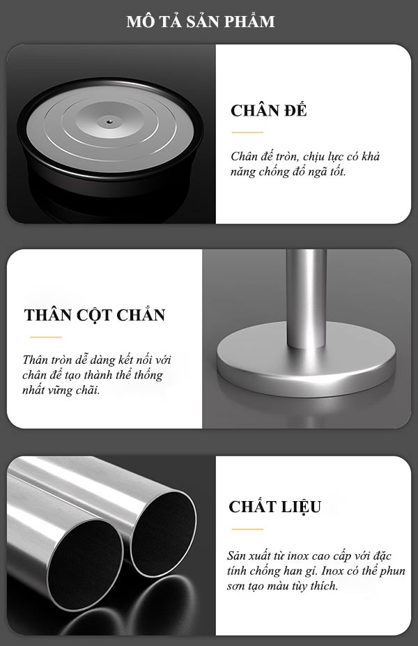 Đặc điểm thiết kế của cột chắn