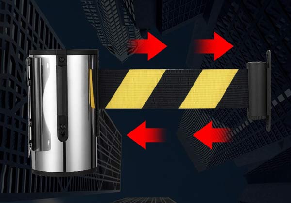 Dây căng kéo dài dễ dàng của cột chắn dây màu vàng đen