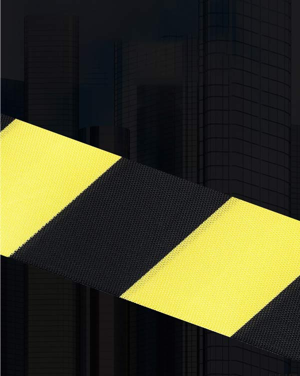 Tông màu vàng đen nổi bật của dây cột chắn