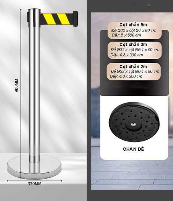 Tham khảo kích thước trụ chắn phân làn