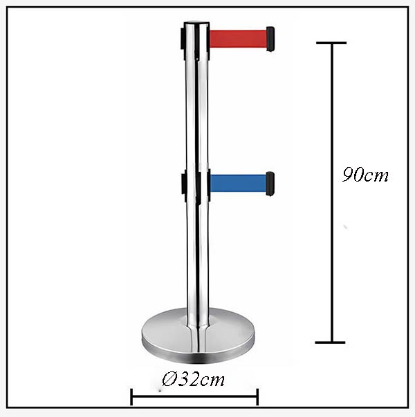 Tham khảo kích thước cột chắn 2 dây kéo