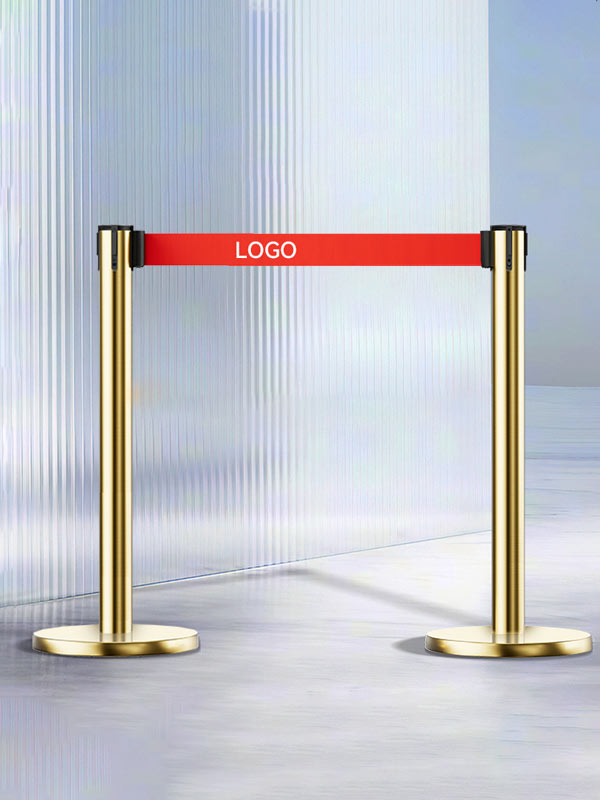 Mẫu cột phân làn inox vàng loại dây căng