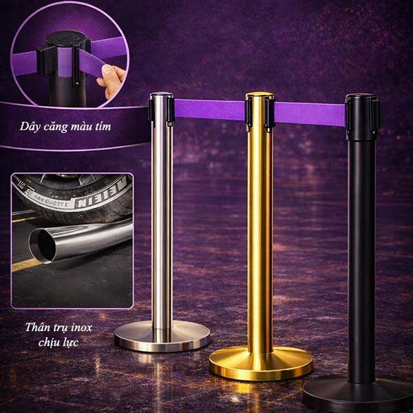 Cột chắn dây căng tím có độ bền cao