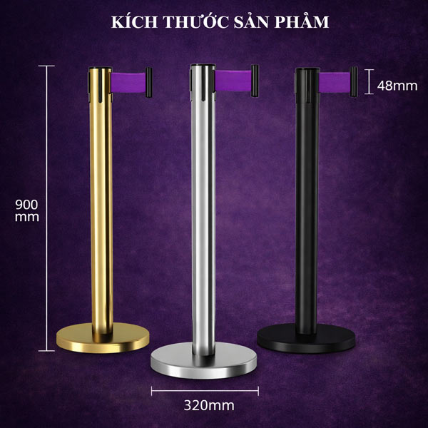 Thông số kích thước trụ phân làn dây căng tím