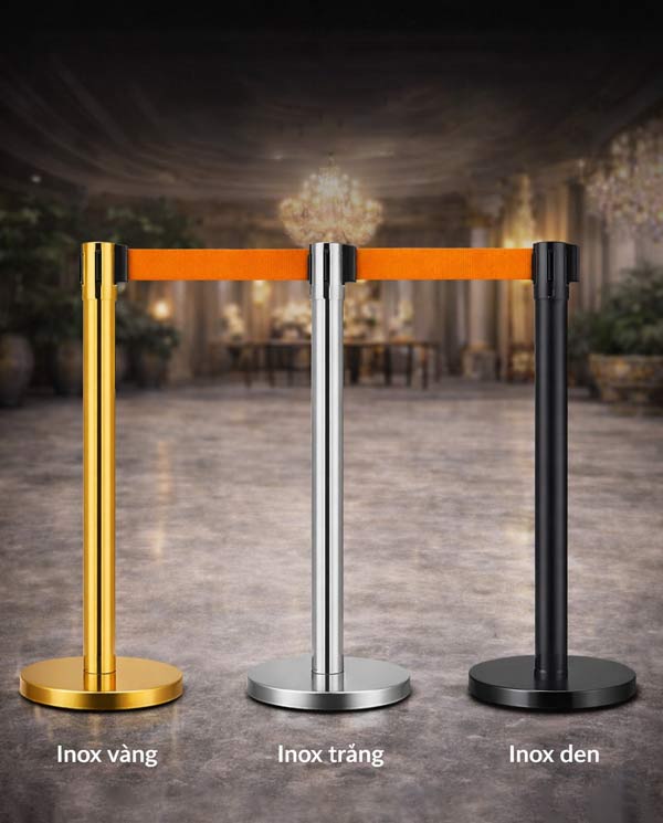 Cột chắn dây căng kéo màu cam độc đáo