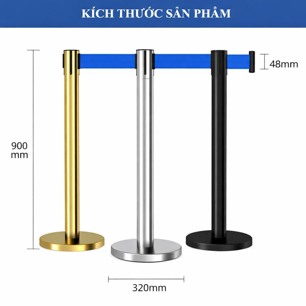Kích thước cột chắn phân làn