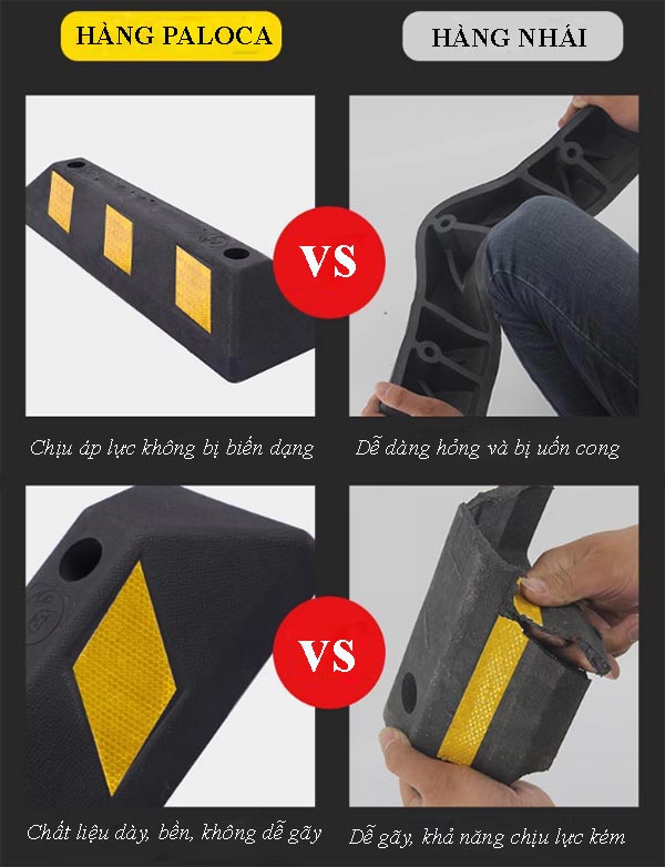 Thiết kế của cục chặn bánh xe tuân thủ theo tiêu chuẩn Bộ Giao Thông