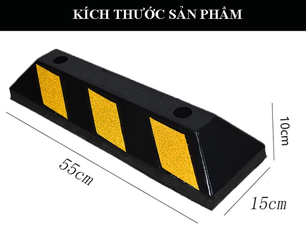 Kích thước cục chặn lùi sau xe