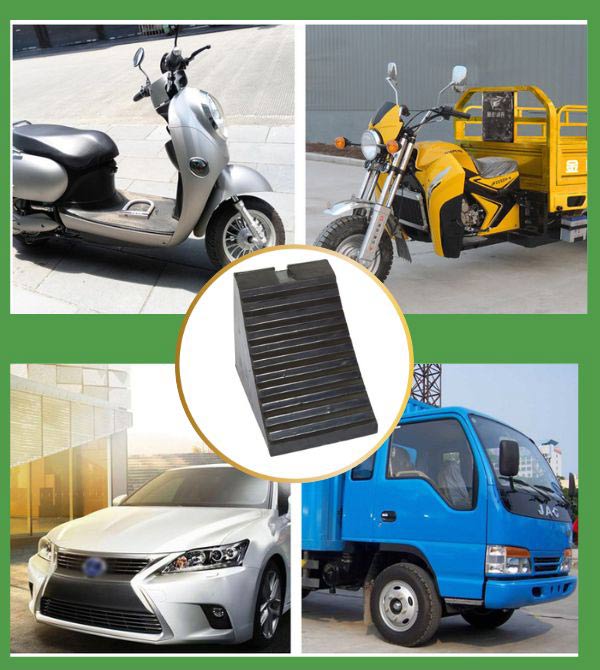 Mẫu cục chèn bánh xe bằng cao su phù hợp cho nhiều phương tiện