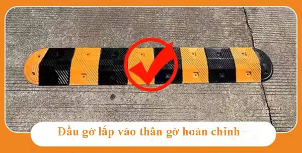 Lắp đặt cùng thân gờ giảm tốc