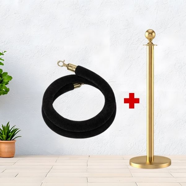 Dây nhung dài 1,5m kết hợp với trụ chắn