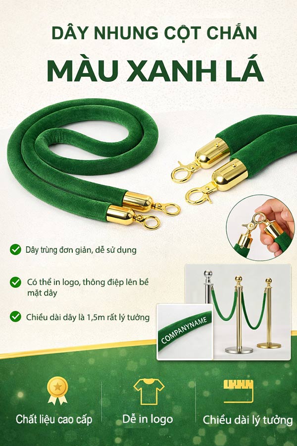 Dây nhung là 1 bộ phận cấu thành cột chắn dây trùng phân làn