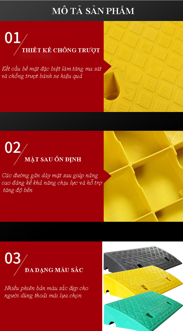 Đặc điểm cấu tạo của bục nhựa lên xuống xe