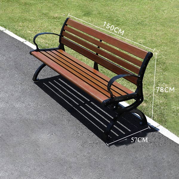 Kích thước ghế công viên ngoài trời