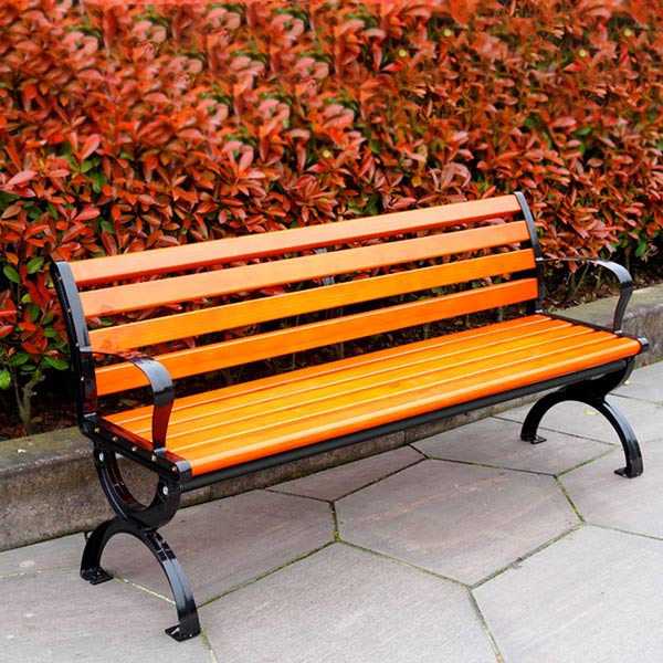 Mẫu ghế công viên có tựa bằng gỗ nhựa