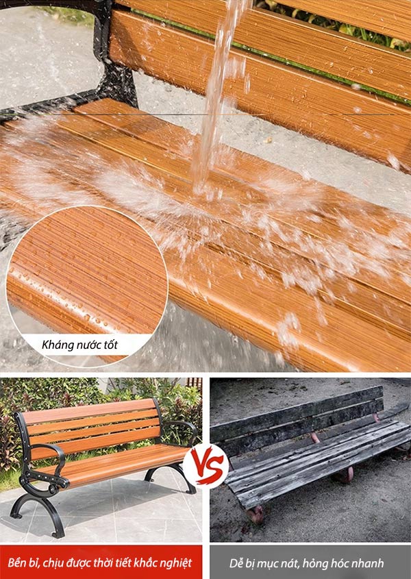 Sự khác biệt của ghế gỗ công viên Paloca và hàng nhái