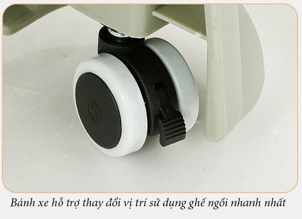 Thiết kế bánh xe nơi chân ghế ngồi