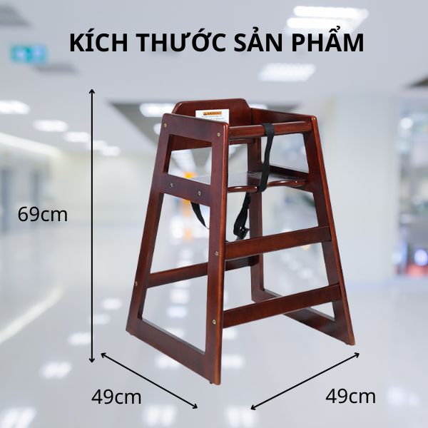 Kích thước ghế gỗ ngồi nhà hàng dành cho trẻ nhỏ