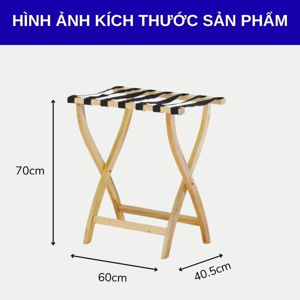 Kích thước kệ gỗ để hành lý