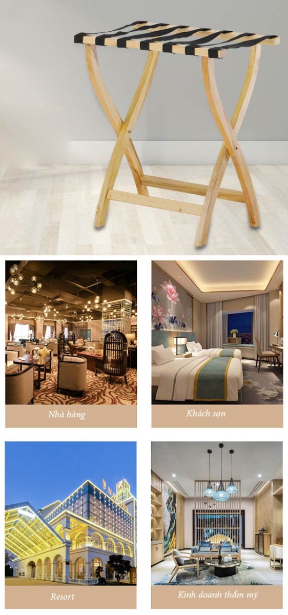 Kệ để hành lý được sử dụng ở nhiều không gian